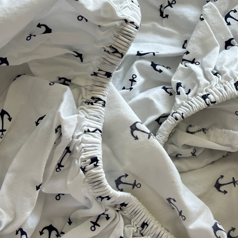 Nautical Anchor Crib Sheet - Picture 5 of 8